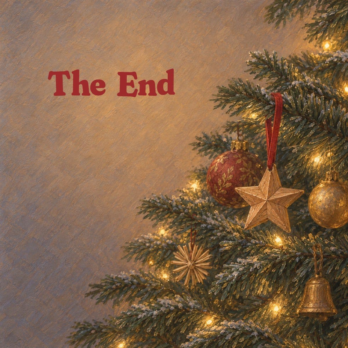The End, beside the tree where a wooden star now hangs